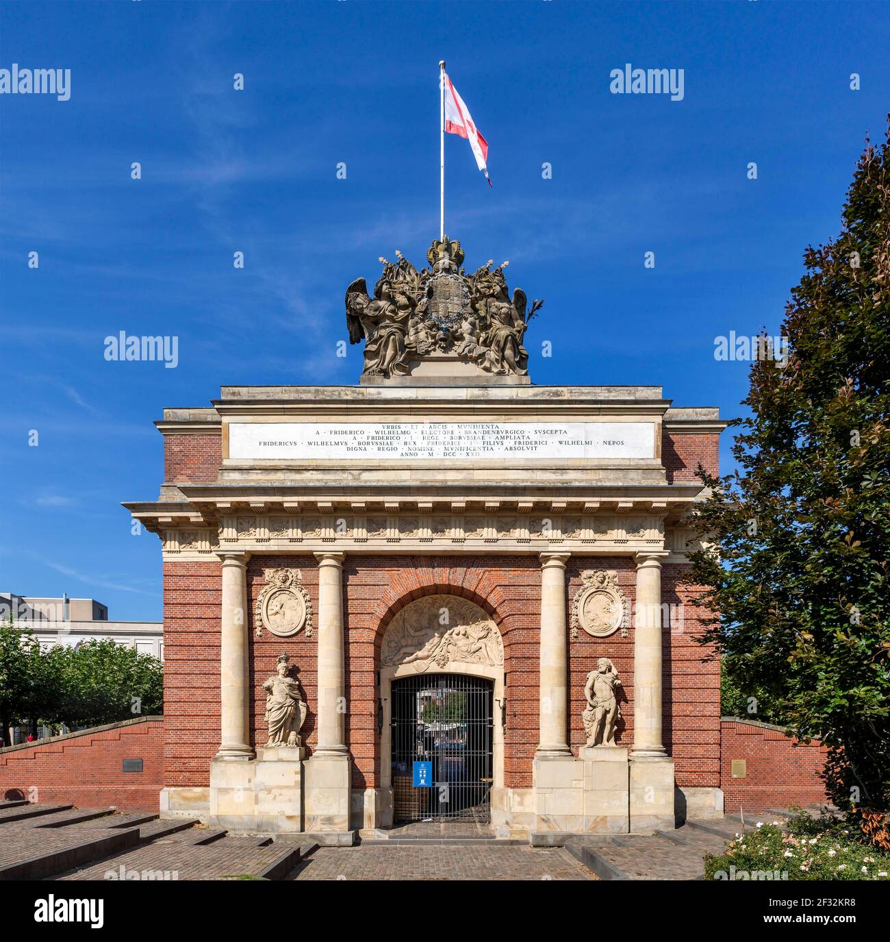 Porte de Berlin à partir de 1722, porte est de l'ancienne forteresse prussienne, Wesel, Basse-Rhin, Rhénanie-du-Nord-Westphalie, Allemagne Banque D'Images
