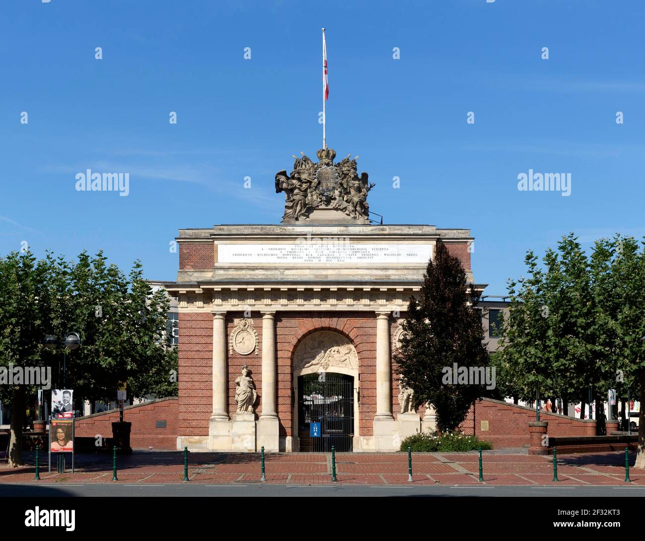 Porte de Berlin à partir de 1722, porte est de l'ancienne forteresse prussienne, Wesel, Basse-Rhin, Rhénanie-du-Nord-Westphalie, Allemagne Banque D'Images