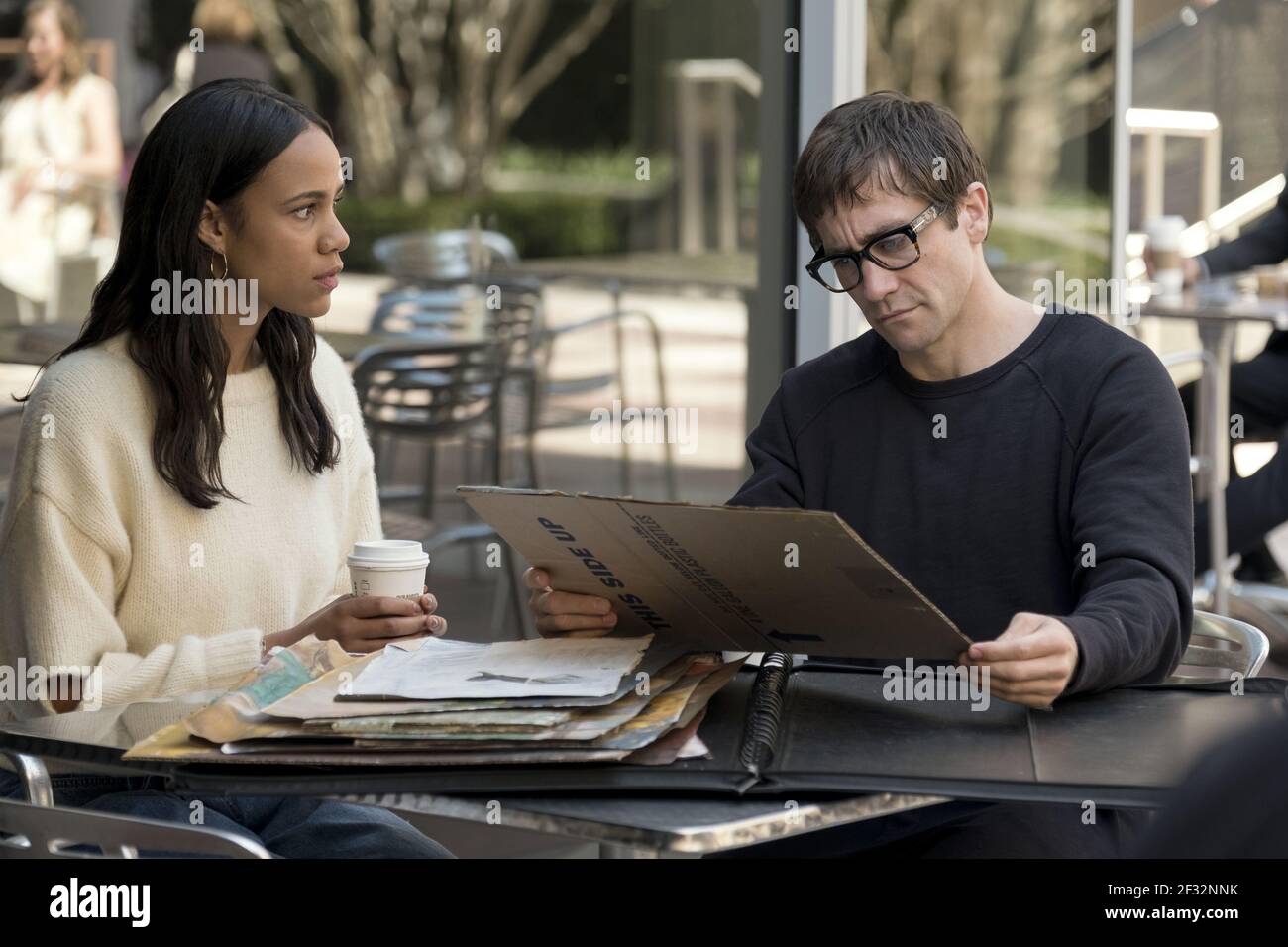 ASHTON, GYLLENHAAL, VELVET BUZZSAW, 2019, ©CLAUDETTE BARIUS/NETFLIX Banque D'Images