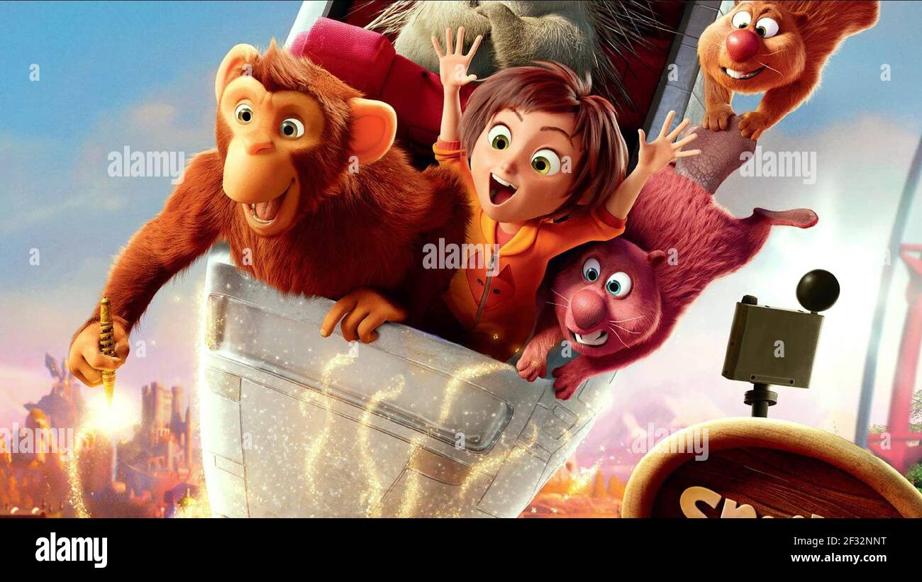 CACAHUÈTE,JUIN,GUS,COOPER, WONDER PARK, 2019, ©PARAMOUNT ANIMATION Banque D'Images