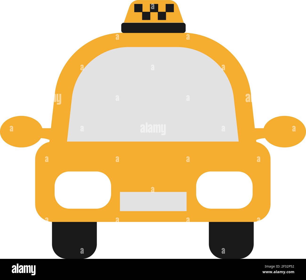 Voiture de taxi jaune, illustration, vecteur sur fond blanc Illustration de Vecteur