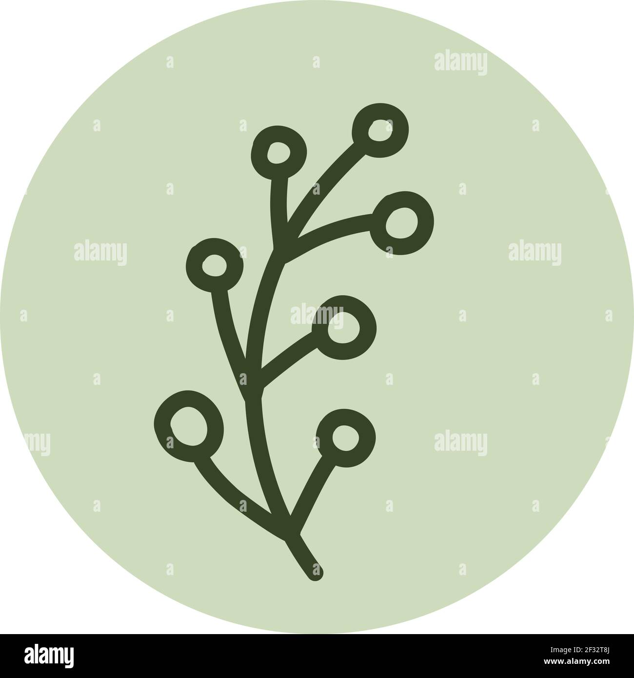 Feuilles encerclées, illustration, vecteur sur fond blanc Illustration de Vecteur