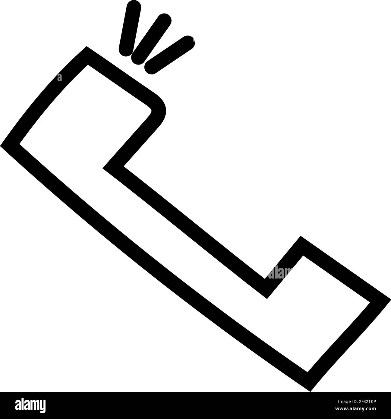 Parler dans la poignée du téléphone, illustration, vecteur sur fond blanc Illustration de Vecteur