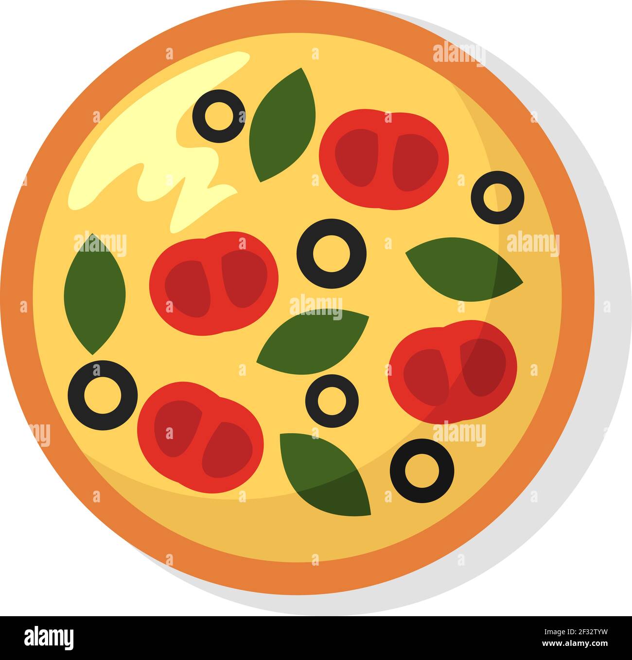 Pizza au fromage, illustration, vecteur sur fond blanc Illustration de Vecteur