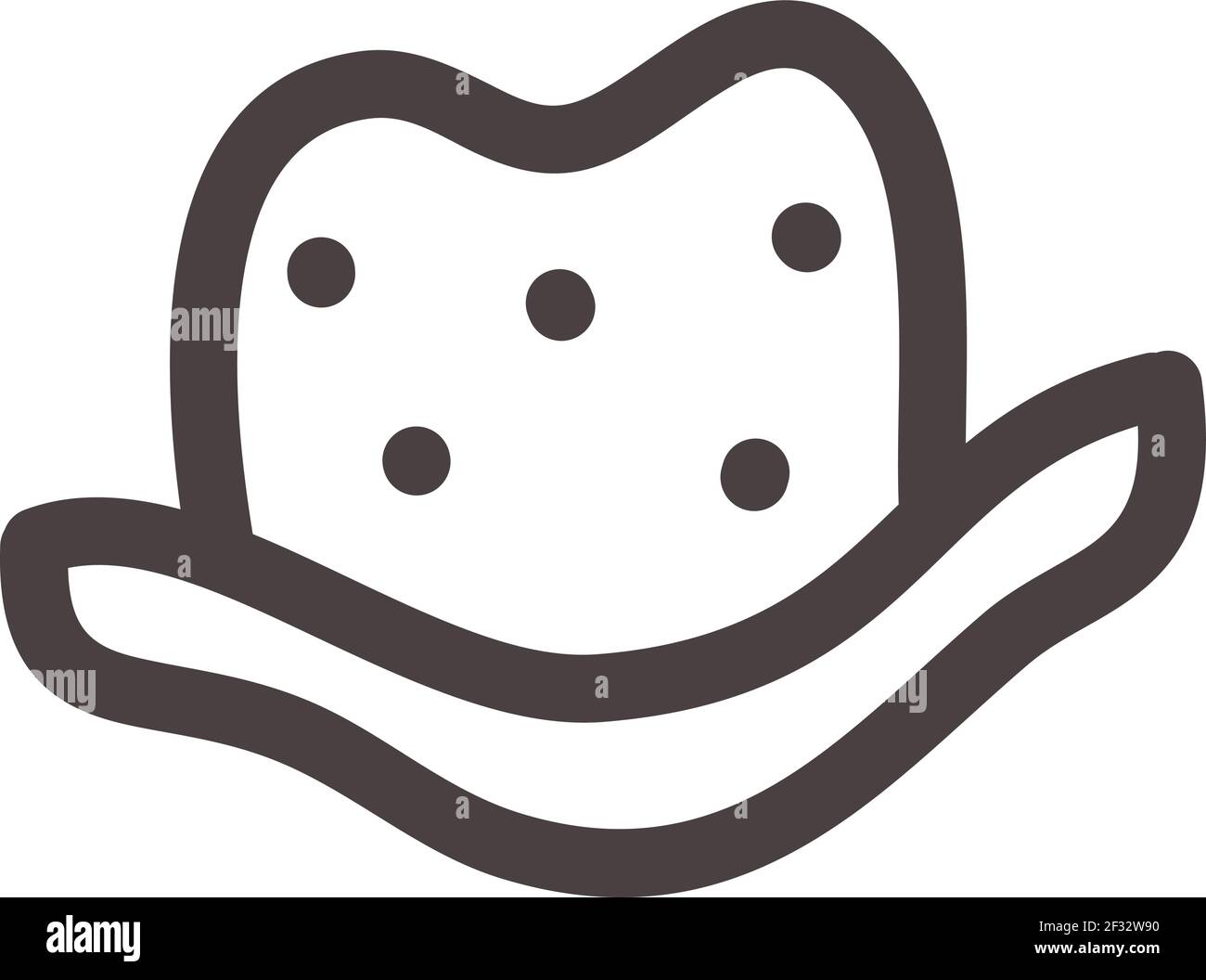 Chapeau de cow-boy, illustration, vecteur sur fond blanc Illustration de Vecteur