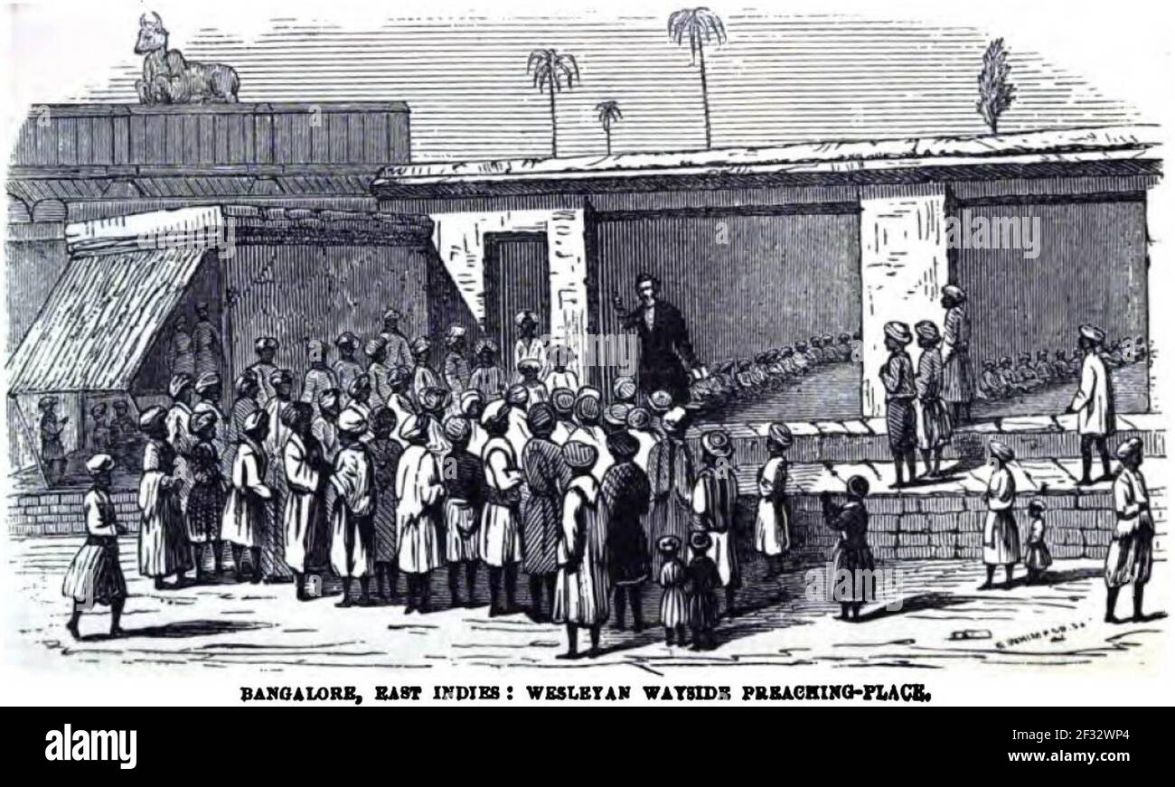 Bangalore, Indes orientales - Wesleyan Wayside prêcher-place Banque D'Images