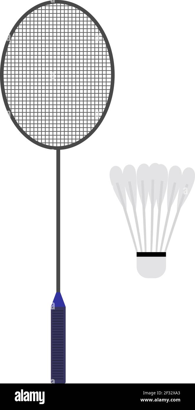 Raquette de badminton, illustration, vecteur sur fond blanc. Illustration de Vecteur