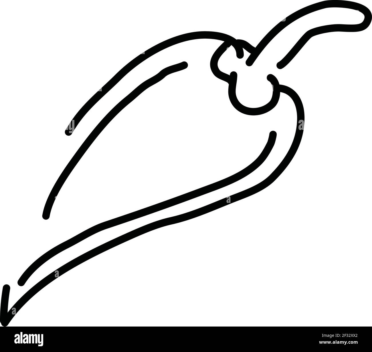 Un piment, illustration, vecteur sur fond blanc Illustration de Vecteur