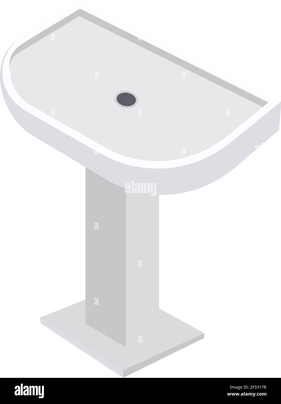 Lavabo blanc, illustration, vecteur sur fond blanc. Illustration de Vecteur