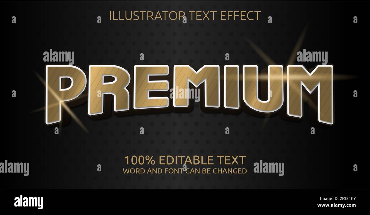 effet de texte modifiable, style or haut de gamme Illustration de Vecteur