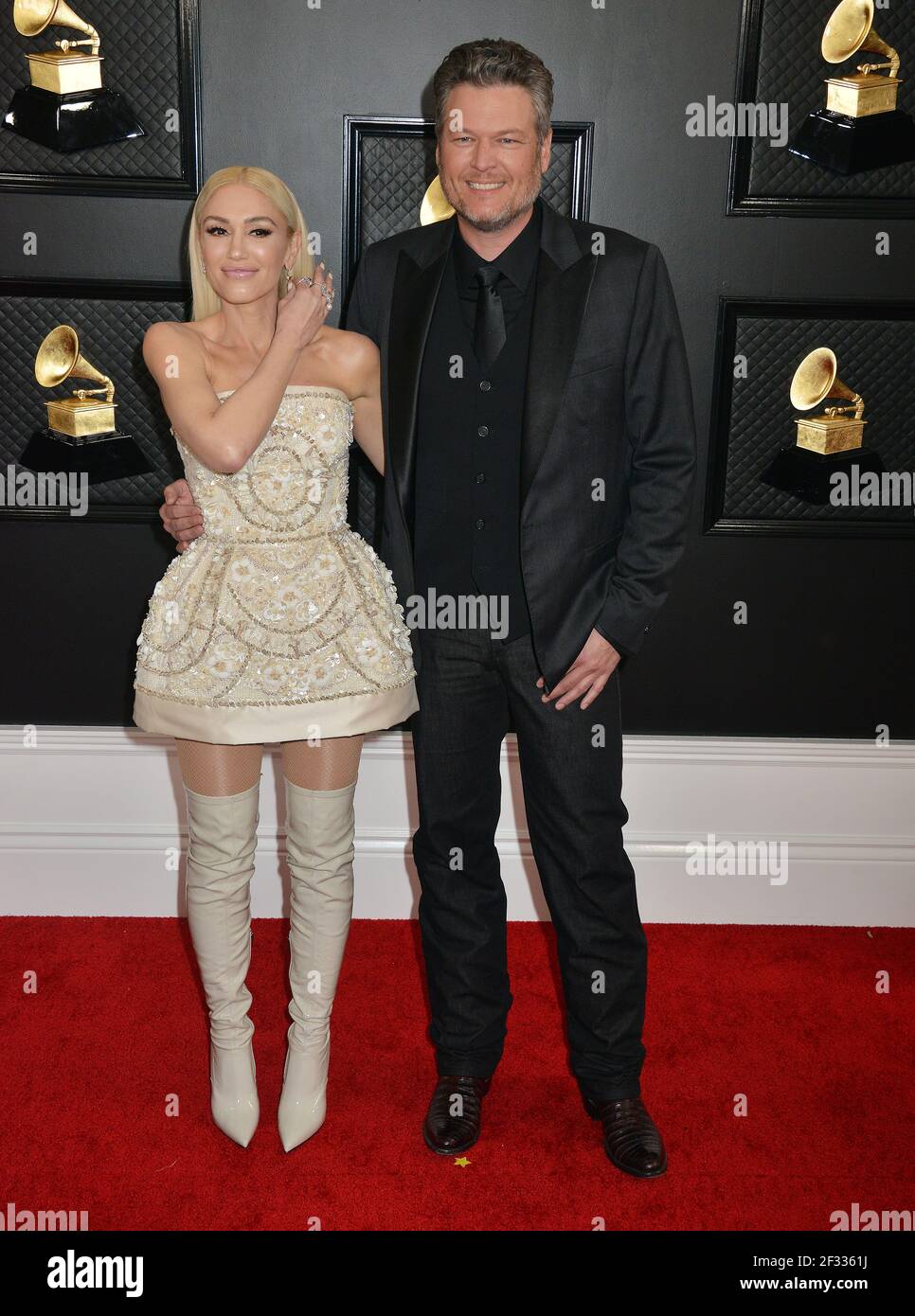Gwen Stefani, Blake Shelton 218, participe au 62e GRAMMY Awards annuel au Staples Center le 26 janvier 2020 à Los Angeles, en Californie Banque D'Images