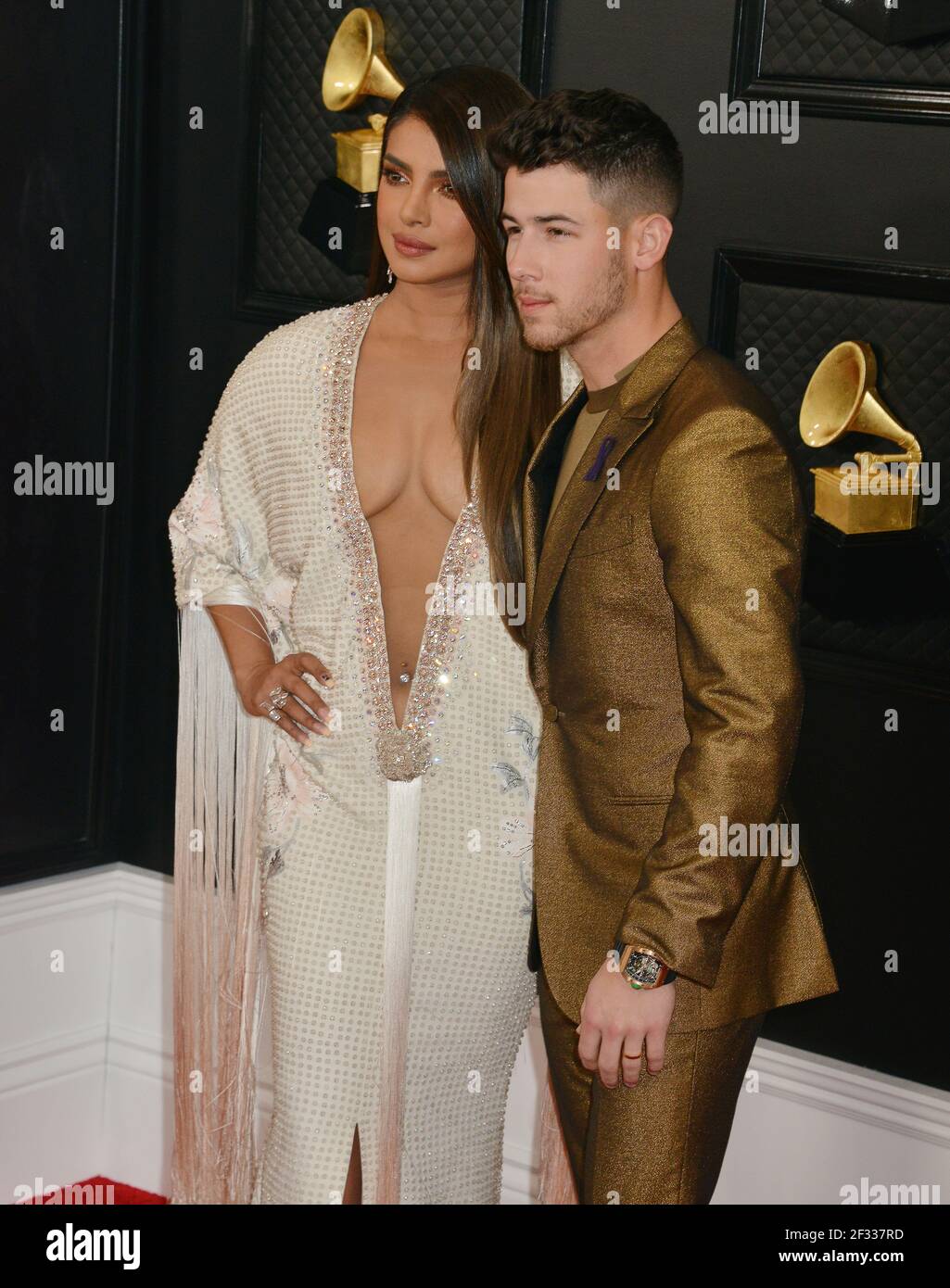 Priyanka Chopra, Nick Jonas 044 participe au 62e GRAMMY Awards annuel au Staples Center le 26 janvier 2020 à Los Angeles, en Californie Banque D'Images