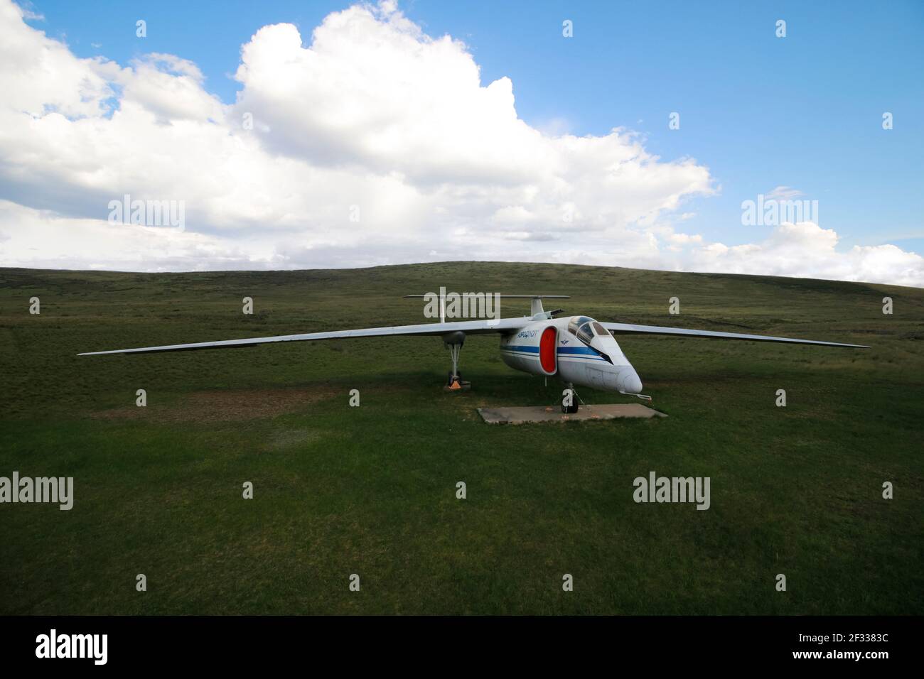 L'avion russe de reconnaissance de haute altitude Myasishchev M-55, armé d'une tourelle de 600 rpg. Banque D'Images