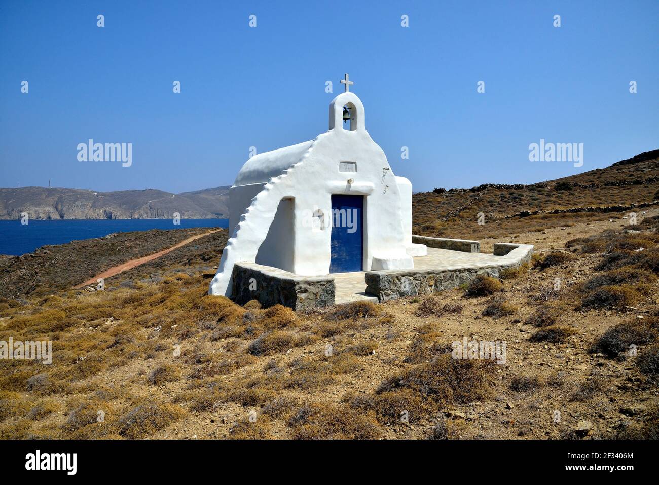 Géographie / Voyage, Grèce, chapelle à Agios Sóstis, Mykonos, Cyclades, Europe, droits-supplémentaires-dégagement-Info-non-disponible Banque D'Images