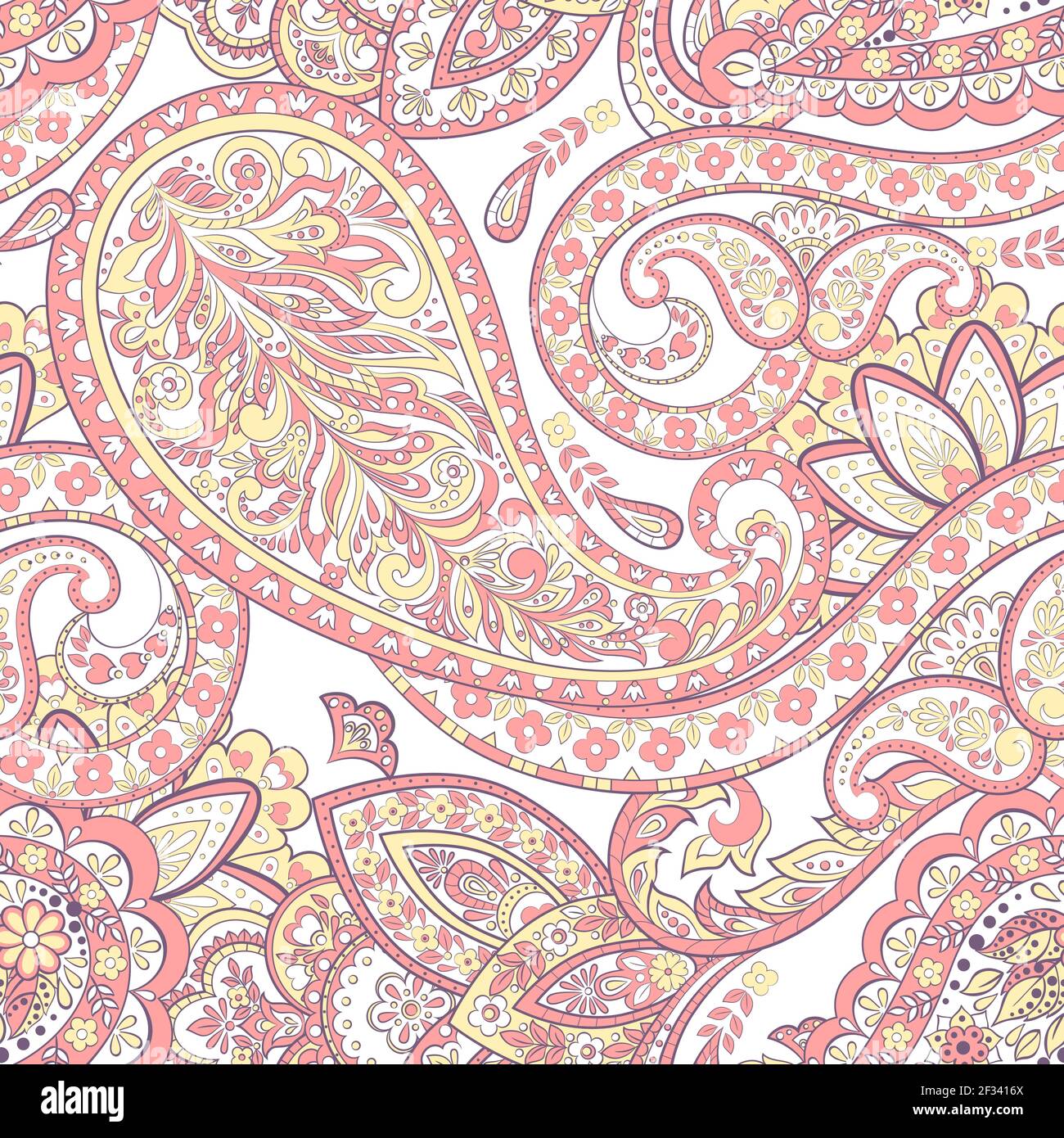Décoration Paisley colorée. Illustration vectorielle Illustration de Vecteur