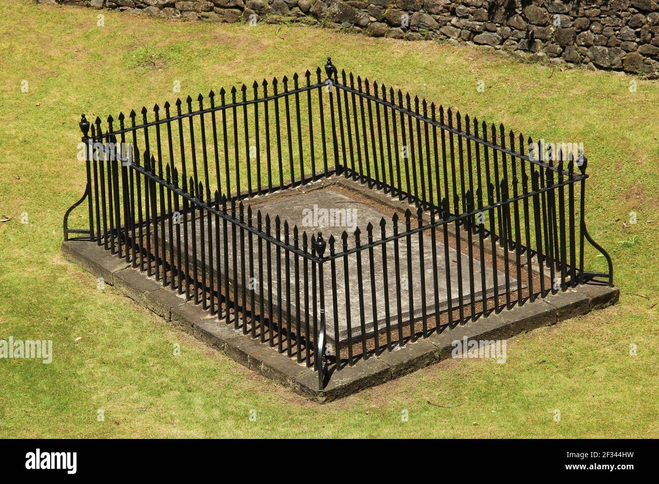 La tombe d'origine de Napoléon dans la vallée des Willows on L'île de Sainte-Hélène Banque D'Images