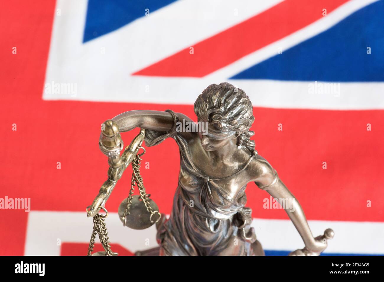 Drapeau de la Grande-Bretagne et de la Justice Banque D'Images