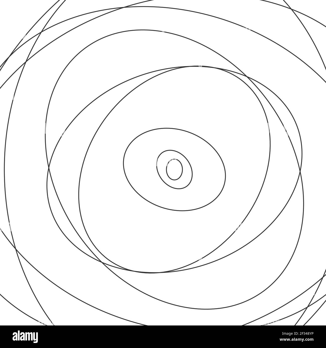 Vecteur abstrait cercle chaotique lignes d'esquisse arrière-groupe. Forme ronde noire. Forme torsadée. Vecteur de brut Illustration de Vecteur