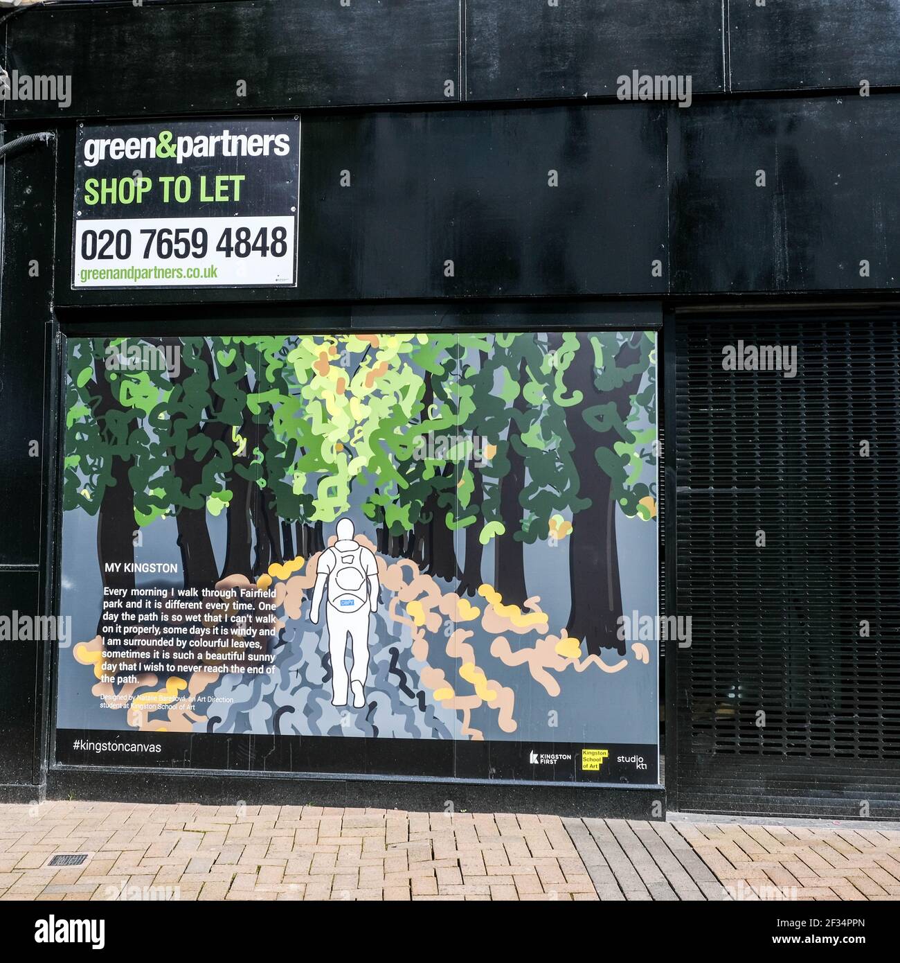 Londres, Royaume-Uni, le 15 2021 mars, le magasin de détail High Street est fermé et à Let pendant le blocage de la pandémie Covid-19 du coronavirus Banque D'Images