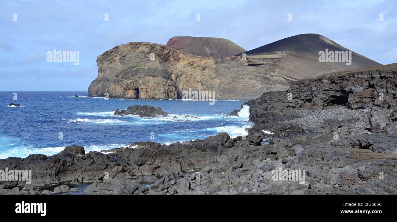 Les Açores, Faial, Vulcao dos Capelinhos explosent au milieu du XXe siècle Banque D'Images