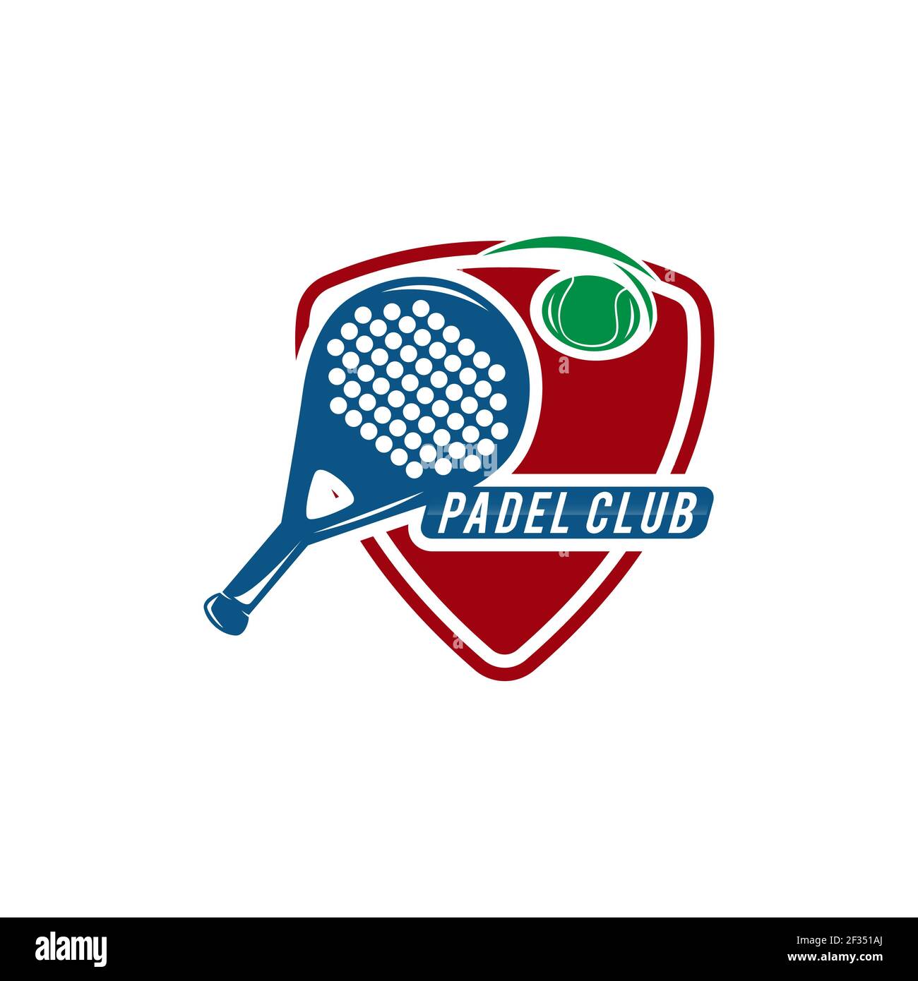 Badge, emblème ou enseigne de paddle tennis. Illustration vectorielle. Concept pour chemise, imprimé, timbre ou tee.EPS 10 Illustration de Vecteur