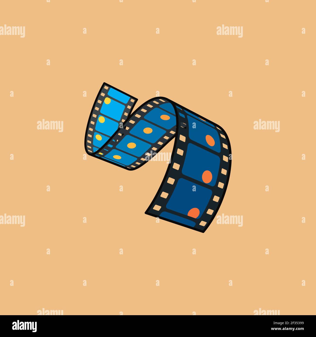 Film avec bande de film de lever de soleil en forme d'onde illustration vectorielle Pour la Journée internationale de l'animation le 28 octobre Illustration de Vecteur Film avec bande de film de lever de soleil en forme d'onde illustration vectorielle Pour la Journée internationale de l'animation le 28 octobre Illustration de Vecteur