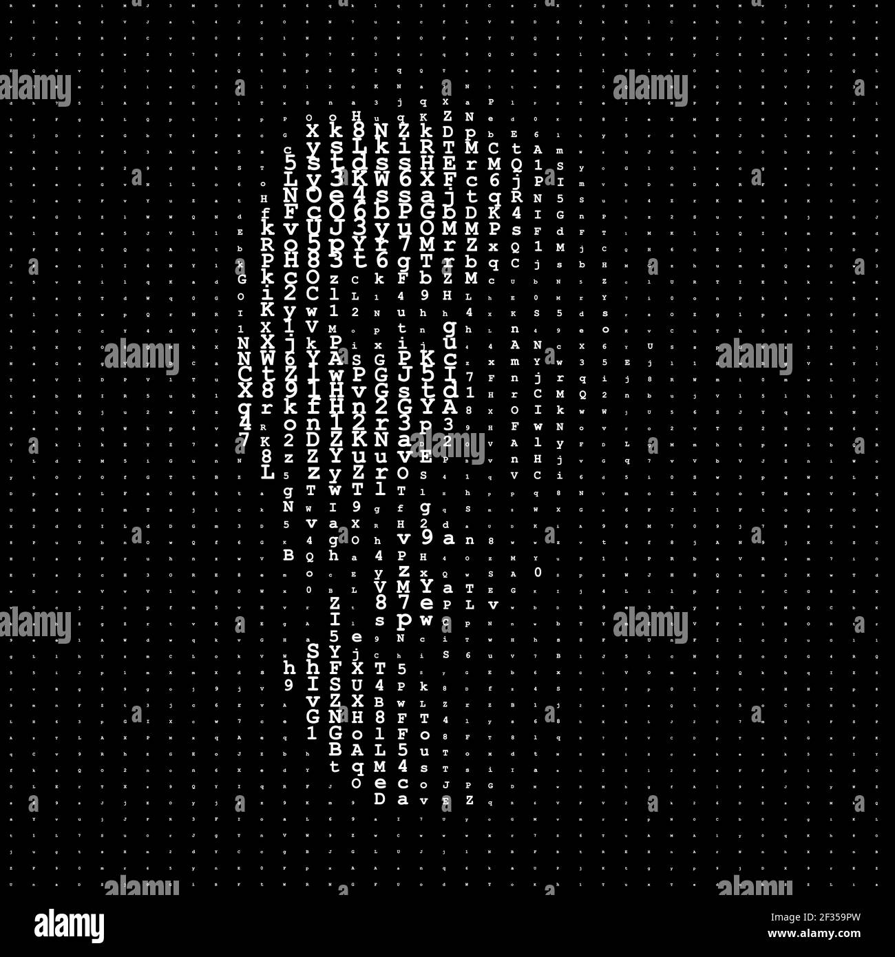 Portrait d'homme, illustration du concept de matrice Banque D'Images