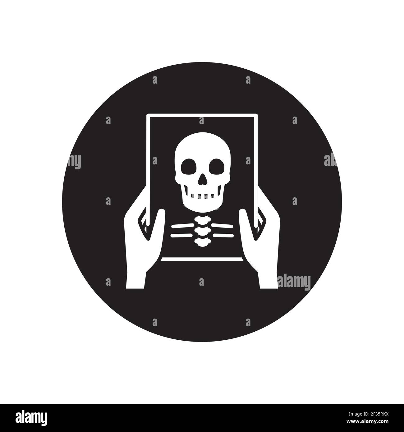 Icône de glyphe noir de dépistage des rayons X du thorax. Examen médical. Inscrivez-vous pour accéder à la page Web, à l'application mobile, au bouton et au logo. Bouton vecteur isolé Illustration de Vecteur