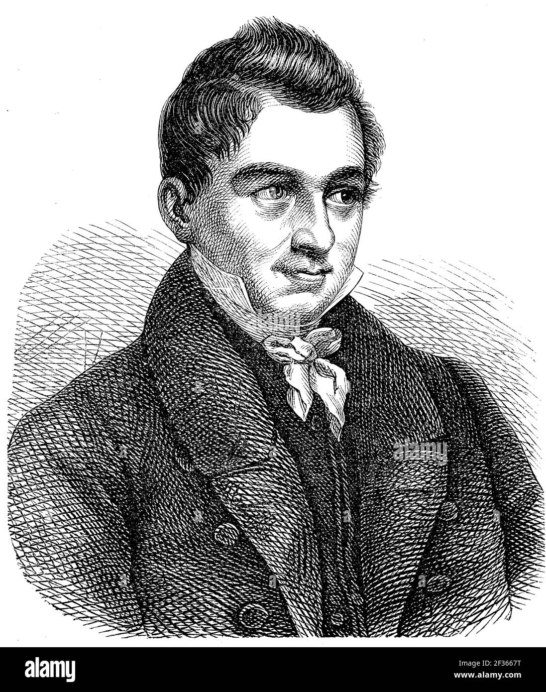 Ernst Benjamin Salomo Raupach, 21 mai 1784 - 18 mars 1852, est un écrivain allemand / Ernst Benjamin Salomo Raupach, 21. Mai 1784 - 18. März 1852, war ein deutscher Schiftsteller, Historisch, historique, numérique reproduction améliorée d'un original du 19ème siècle / digitale Reproduktion einer Originalvorlage aus dem 19. Jahrhundert, Banque D'Images