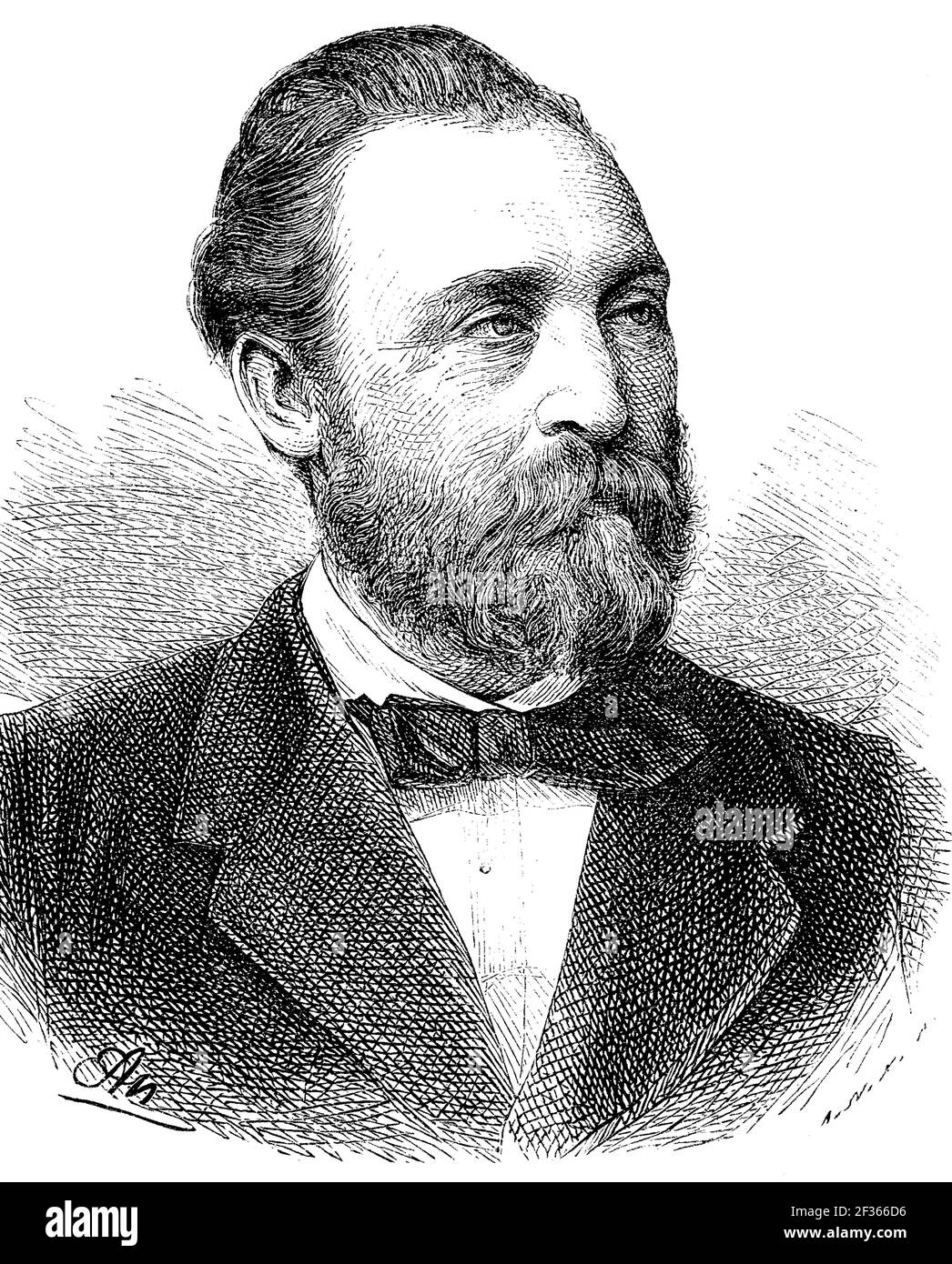 Ernst Heinrich Wilhelm Stephan, de 1885 von Stephan, du 7 janvier 1831 au 8 avril 1897, était un maître de poste allemand général de l'Empire allemand, organisateur du système postal allemand, et co-fondateur de l'Union postale universelle. Il a été conseiller privé impérial, secrétaire d'État de la poste impériale et ministre d'État de la Prusse royale, membre du Conseil d'État de Prusse et de la Chambre des Lords de Prusse, et Canon de Merseburg / Ernst Heinrich Wilhelm Stephan, ab 1885 von Stephan, 7. Janvier 1831 - 8. Avril 1897, war ein deutscher Generalpostdirektor des Deutschen Reichs, Organisator de Banque D'Images