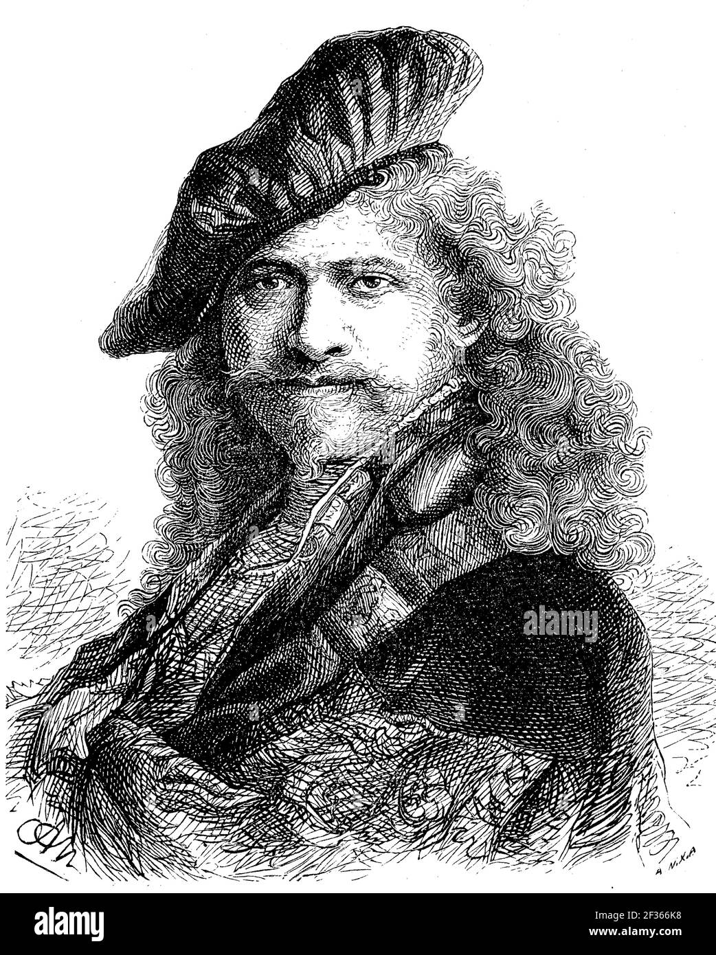 Rembrandt Harmenszoon van Rijn, 15 juillet 1606 - 4 octobre 1669, connu sous son nom Rembrandt, est considéré comme l'un des artistes hollandais les plus importants et célèbres de la période baroque / Rembrandt Harmenszoon van Rijn, 15. Juillet 1606 - 4. Oktober 1669, bekannt unter seinem Vornen Rembrandt, gilt als einer der bedeutendsten und bekanntesten niederländischen Künstler des Barocks, Historisch, historique, numérique reproduction améliorée d'un original du XIXe siècle / digitale Reproduktion einer inalvoraus Origlage 19. Jahrhundert, Banque D'Images