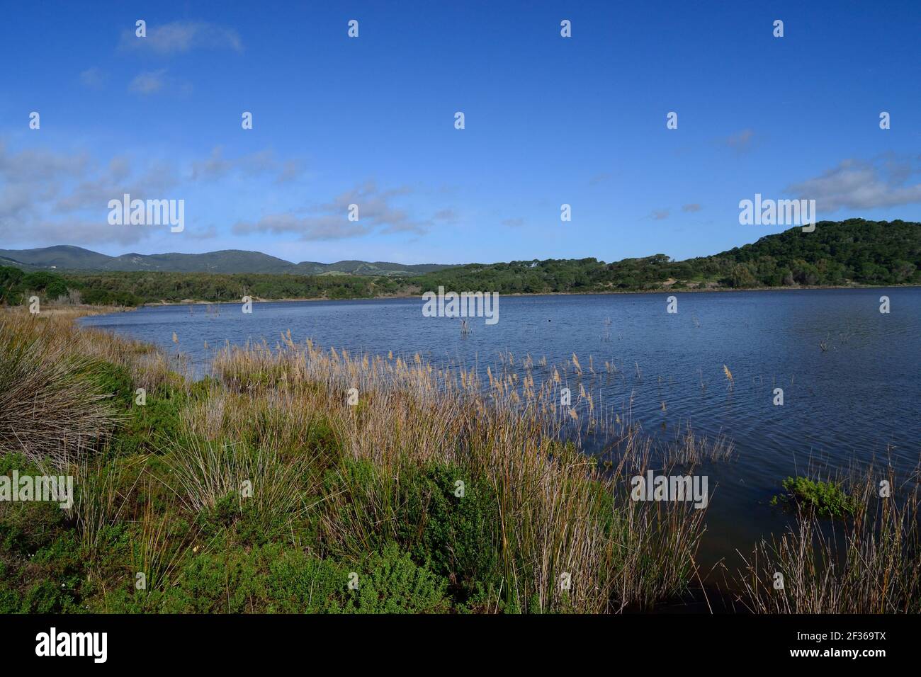 Vue sur le lac de Baratz Banque D'Images