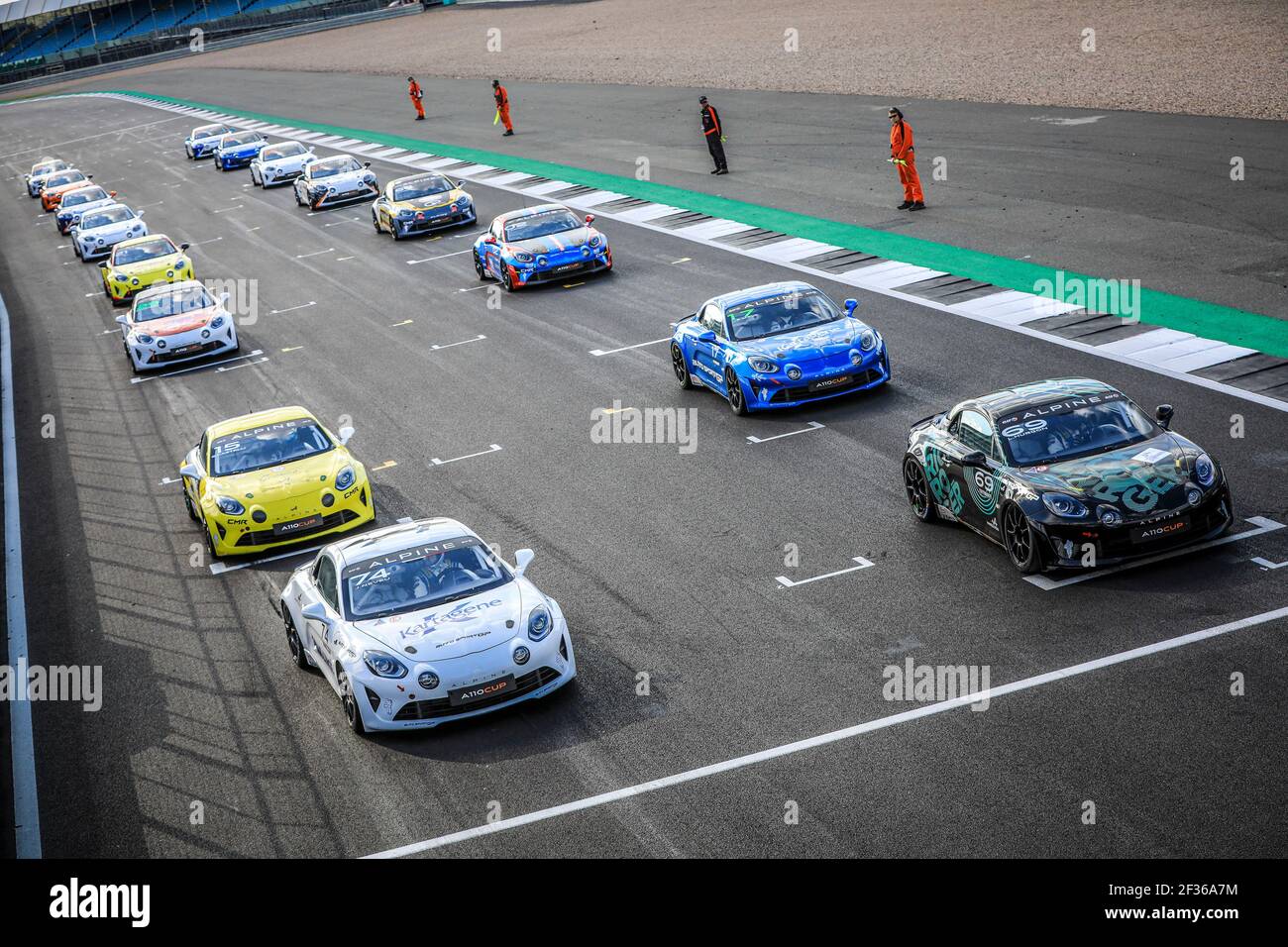 Grille de départ de la grille de départ lors de la coupe Alpine Europa 2019 à Silverstone, Grande-Bretagne, du 6 au 9 septembre - photo Gregory Lenormand / DPPI Banque D'Images