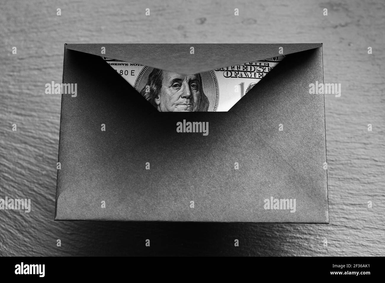 Billet de 100 dollars Banque d'images noir et blanc - Alamy