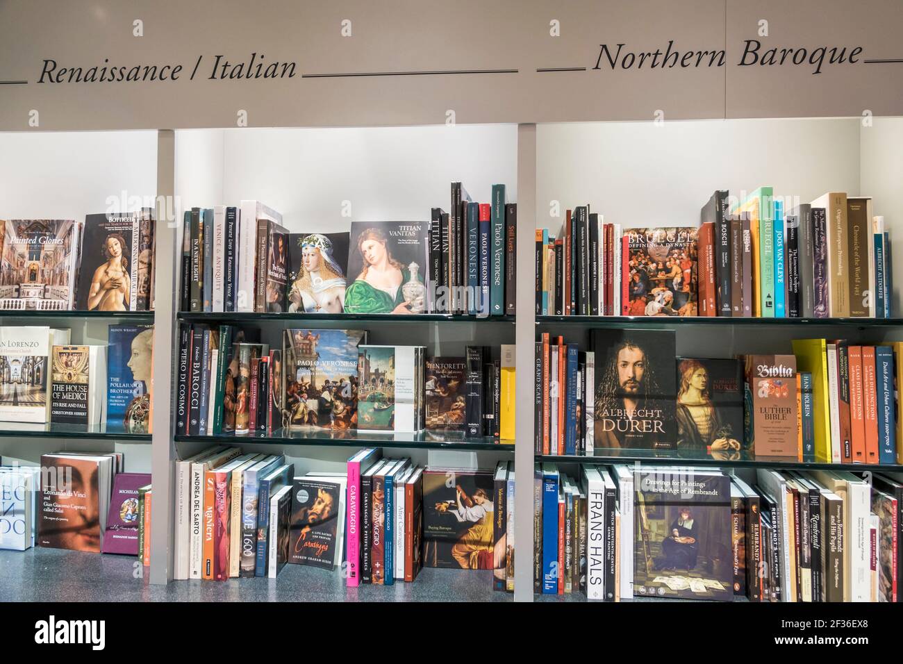 Washington DC, National Gallery of Art Museum, intérieur shopping boutique de cadeaux livres vente exposition, Renaissance Baroque du Nord, Banque D'Images