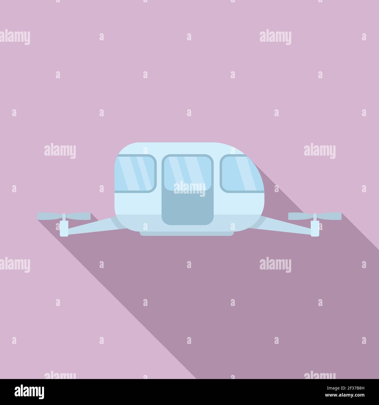 Icône de taxi sans pilote, style plat Illustration de Vecteur