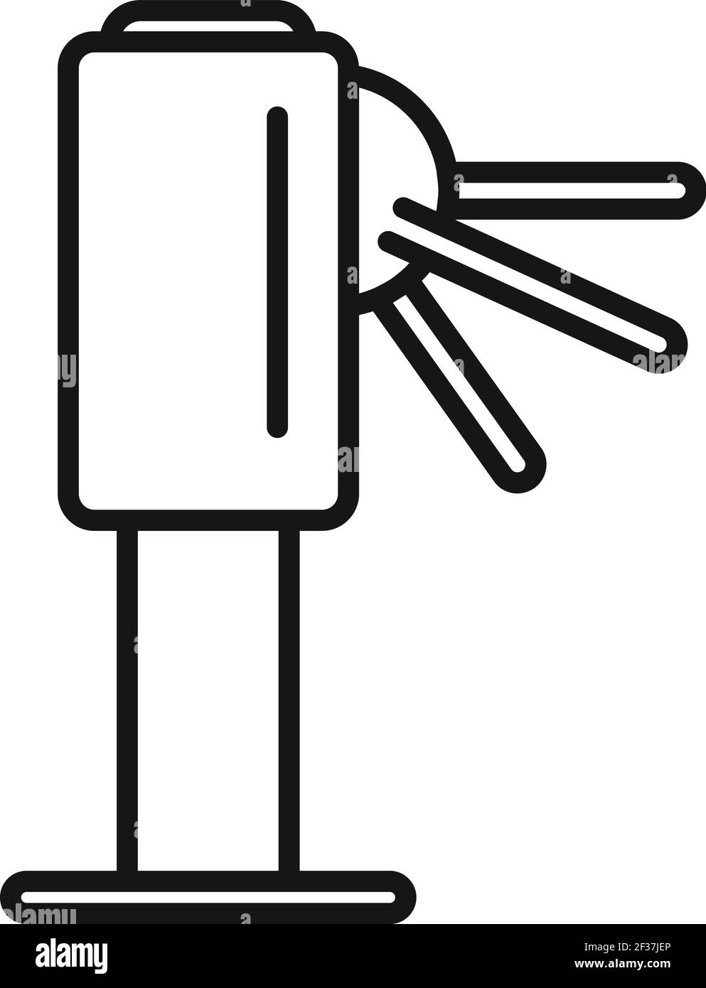 Icône de tourniquet de métro, style de contour Illustration de Vecteur