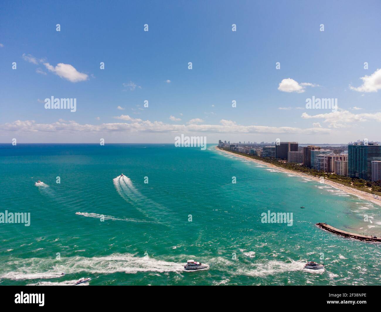Scène aérienne d'été de Miami Banque D'Images