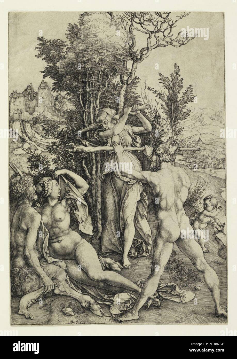 Print, Hercules à la croisée des chemins (les effets de la jalousie), avant 1500 Banque D'Images