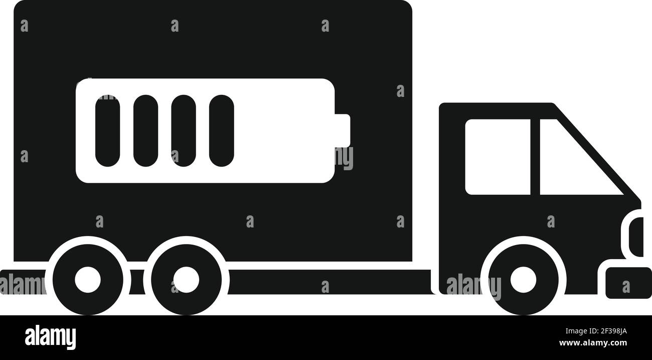 Icône de chariot électrique, style simple Illustration de Vecteur