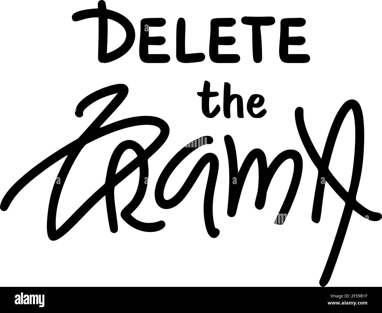 Supprimez le drame. Pour le contenu des médias sociaux, citation à la main. Calligraphie moderne à la brosse. Illustration de Vecteur