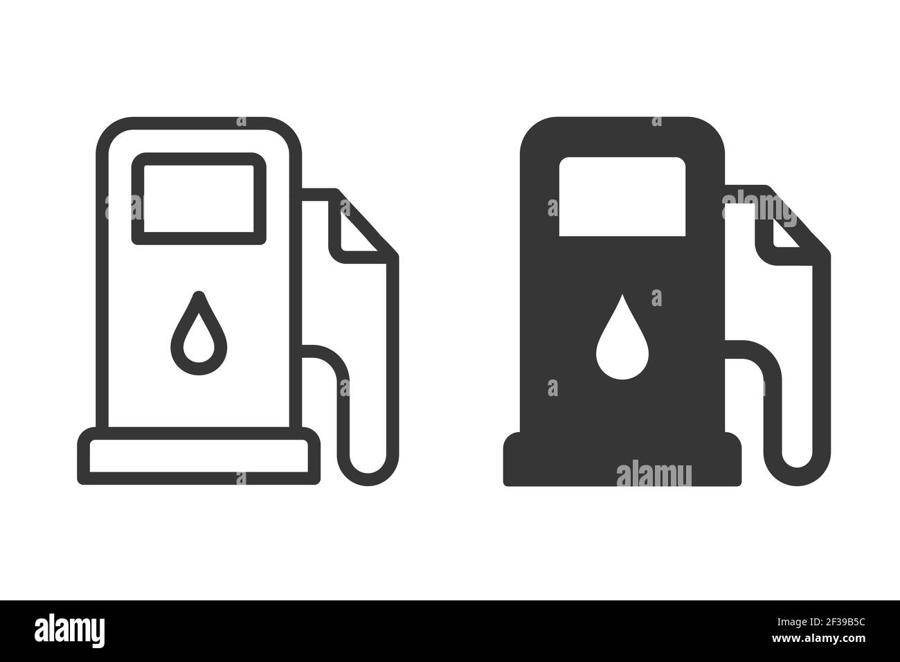 Icône de pompe à carburant sur fond blanc. Illustration vectorielle. Illustration de Vecteur