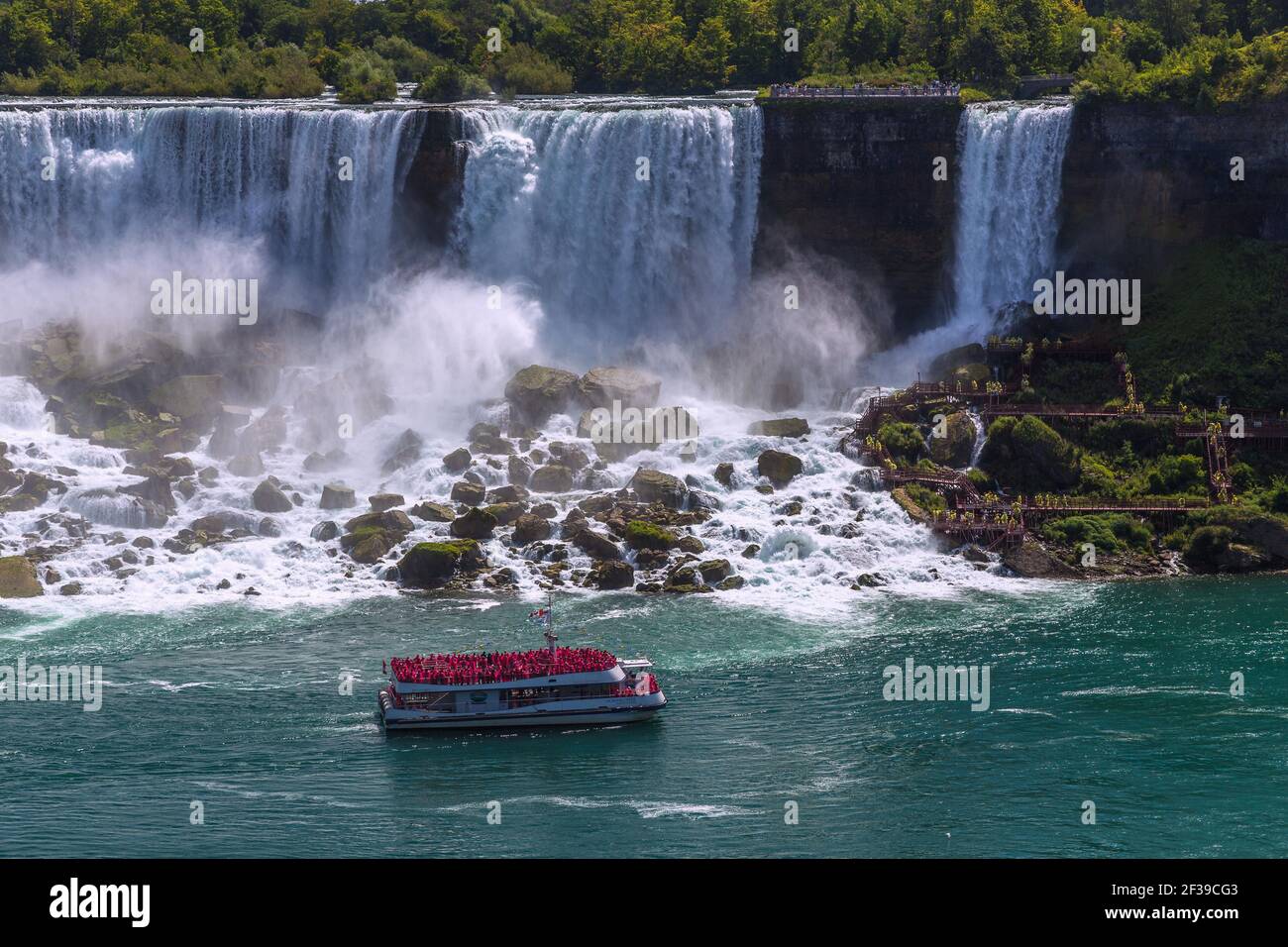 Géographie / voyage, Canada, Niagara Falls, North America Falls, Bridal Veil Falls, Terrapin point, Hor, droits-supplémentaires-autorisation-Info-non-disponible Banque D'Images