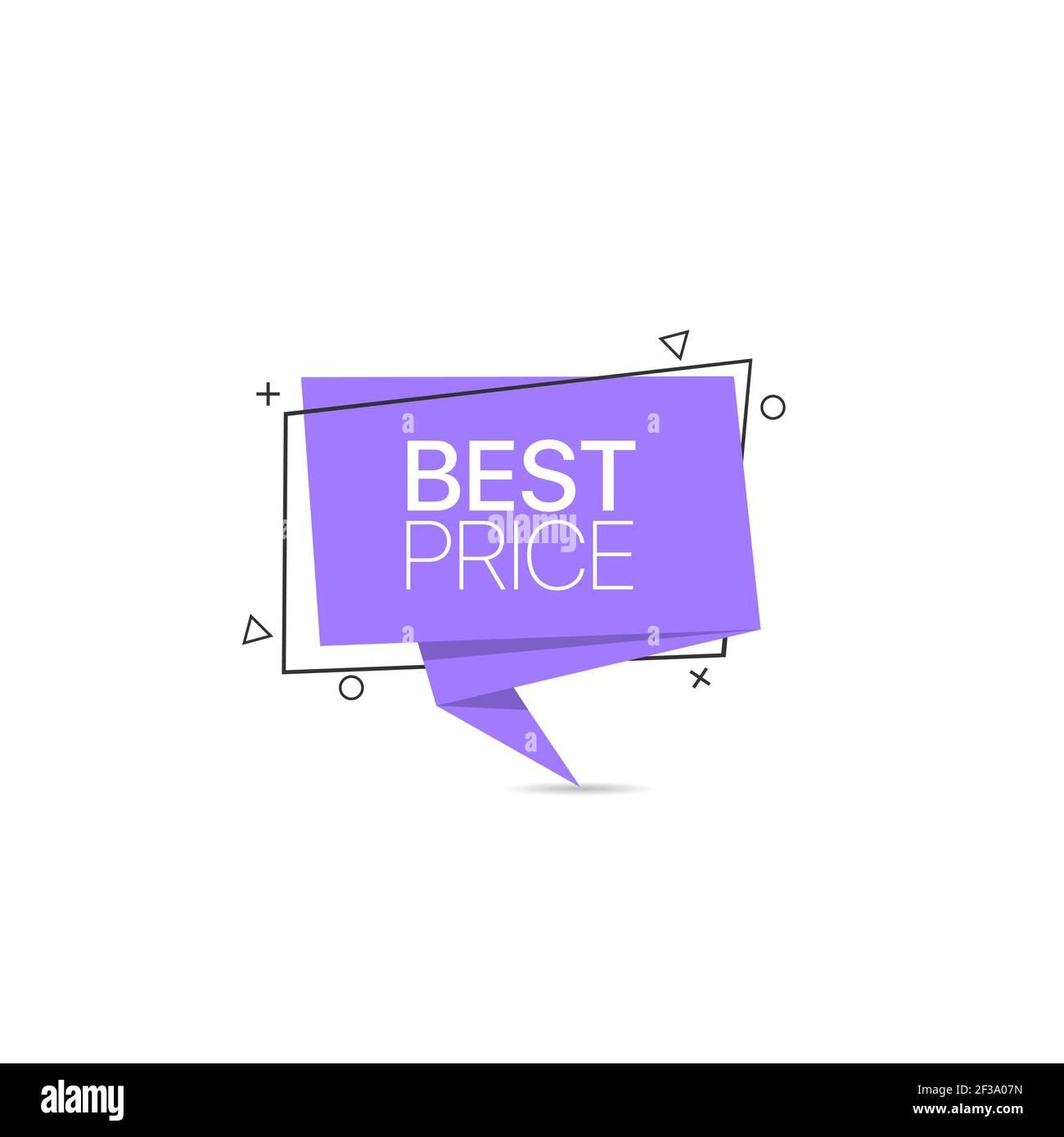 Étiquette en papier tendance au meilleur prix Illustration de Vecteur