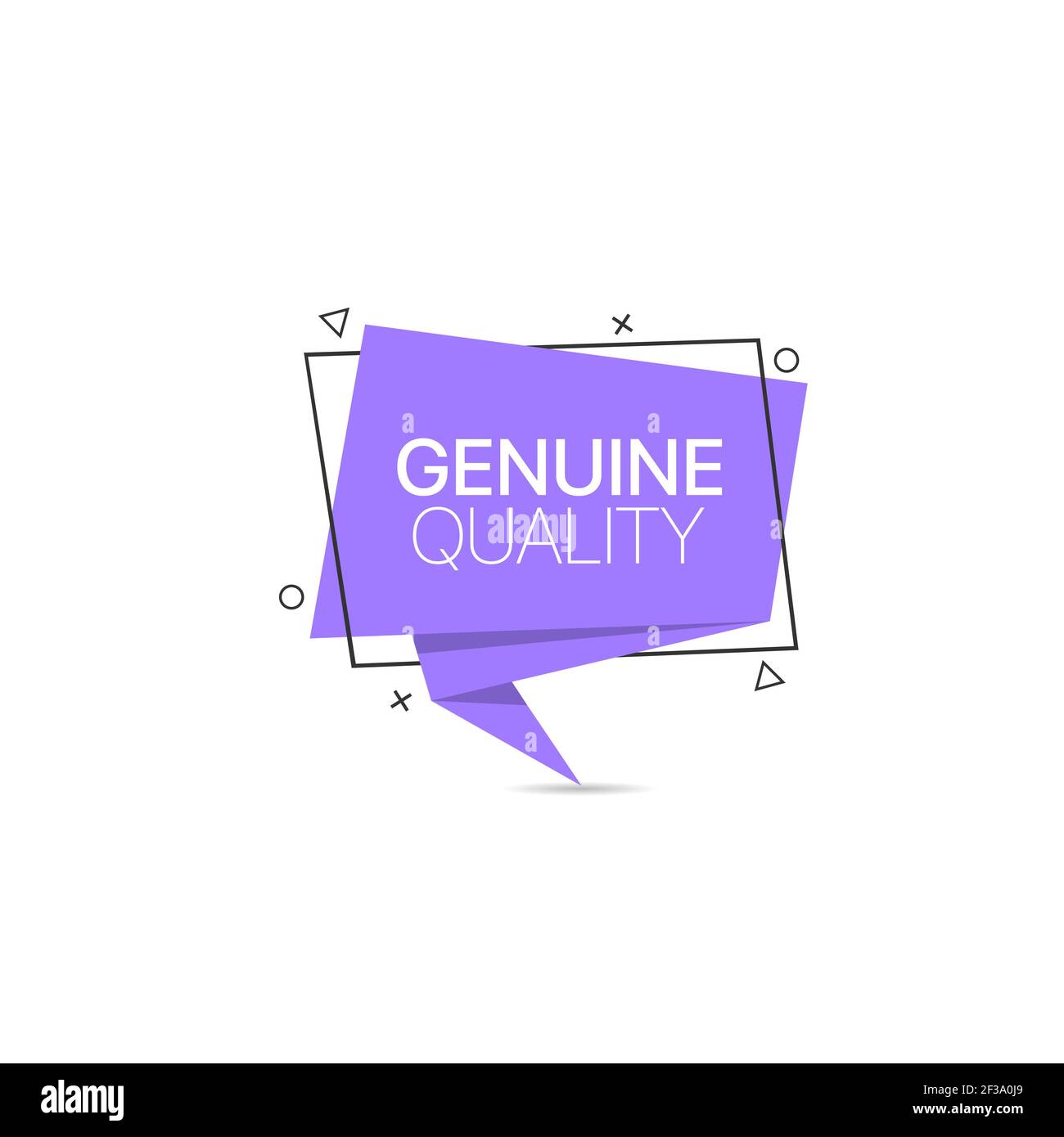 Étiquette papier tendance de qualité authentique. Modèle de bannière promotionnelle. Illustration vectorielle Illustration de Vecteur