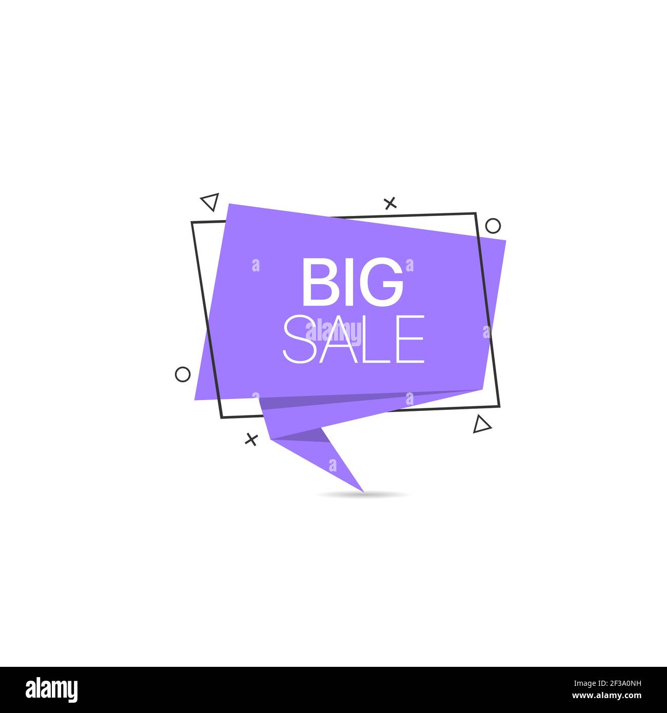 Grande vente étiquette en papier tendance. Modèle de bannière promotionnelle. Illustration vectorielle Illustration de Vecteur