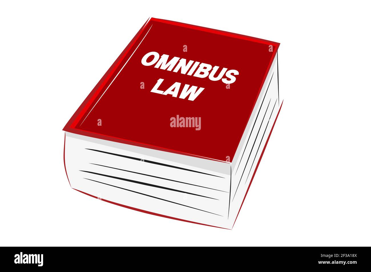 Illustration vectorielle pour Omnibus Law, Alphabet bleu à Plastic Cube, dessin main rouge Bigbook, at avec arrière-plan Illustration de Vecteur