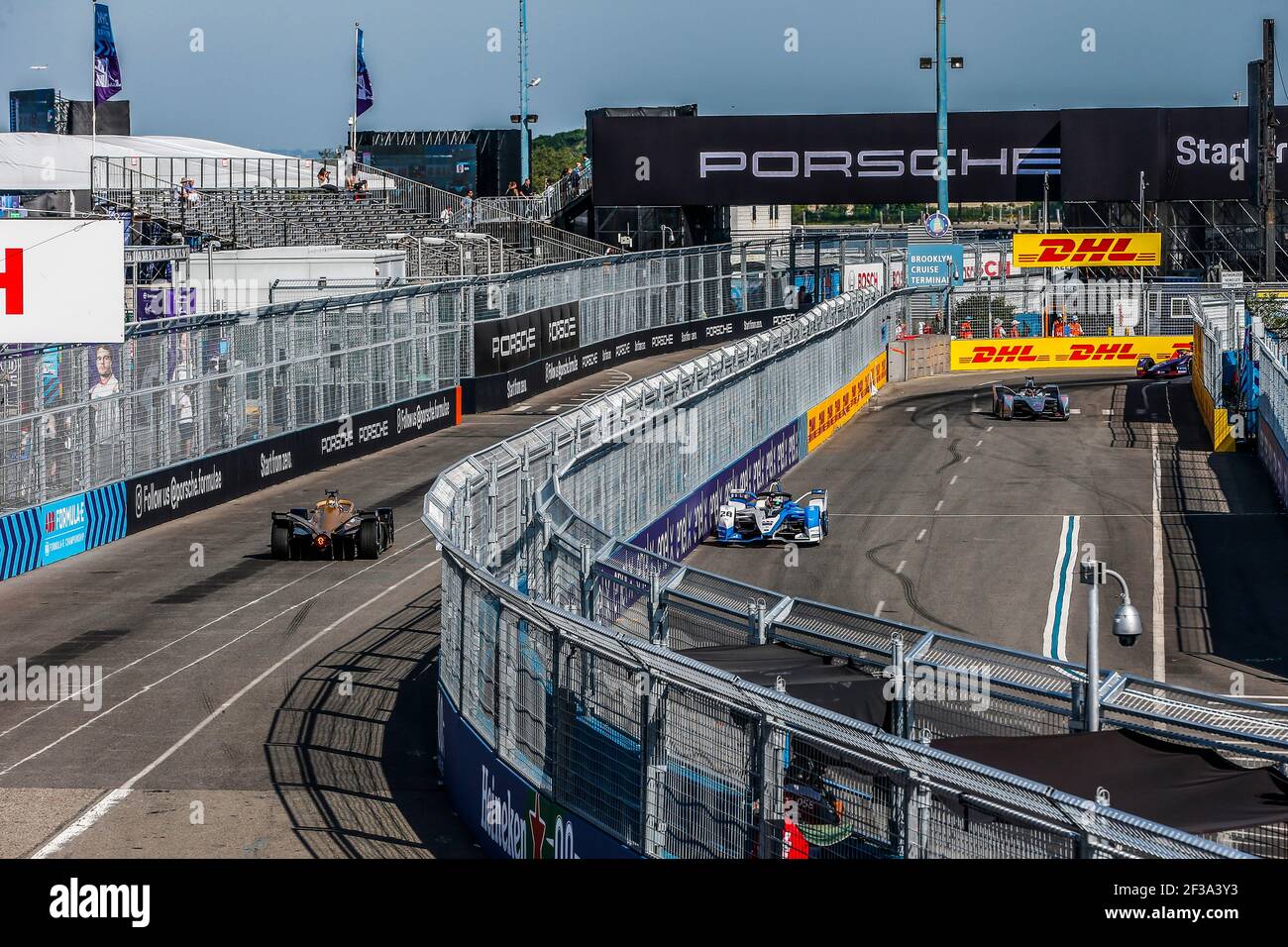 ATMOSPHÈRE DE PISTE pendant le championnat de Formule E 2019, à New York, Etats-Unis, du 12 au 14 juillet - photo Jean Michel le Meur / DPPI Banque D'Images