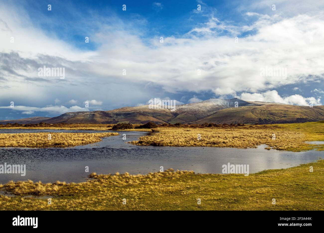 Vue sur Pen y Fan et Corn du depuis Mynydd Balises Brecon communes Iltyd Banque D'Images