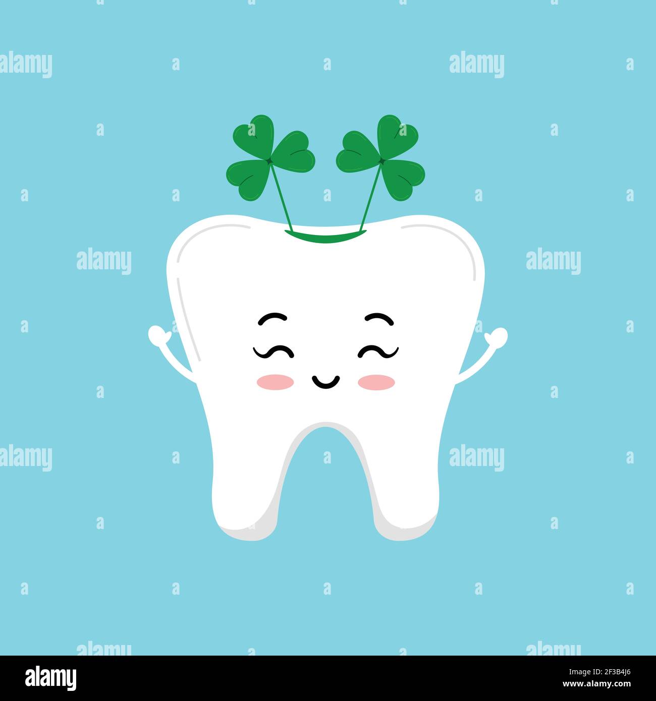 Icône dentaire de jour St Patrick isolée. Illustration de Vecteur